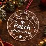 Personalised Pet Memorial Christmas Bauble Paw Print Remembrance Personalised Pet Memorial Christmas Bauble Paw Print Remembrance