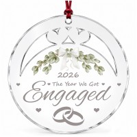 2026 Engagement Christmas Bauble The Year We Got Engaged Acrylic