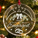 2026 Engagement Christmas Bauble The Year We Got Engaged Acrylic