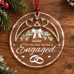2026 Engagement Christmas Bauble The Year We Got Engaged Acrylic