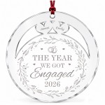Personalised Engagement Christmas Bauble The Year We Got Engaged