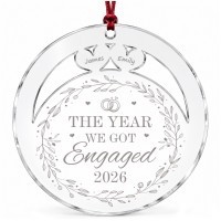 Personalised Engagement Christmas Bauble The Year We Got Engaged
