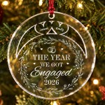 Personalised Engagement Christmas Bauble The Year We Got Engaged