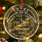 Personalised Engagement Christmas Bauble The Year We Got Engaged