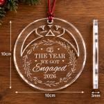 Personalised Engagement Christmas Bauble The Year We Got Engaged
