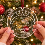 Personalised Engagement Christmas Bauble The Year We Got Engaged