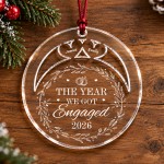 Personalised Engagement Christmas Bauble The Year We Got Engaged