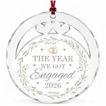 Personalised Engagement Christmas Bauble For Couples Personalised Engagement Christmas Bauble For Couples
