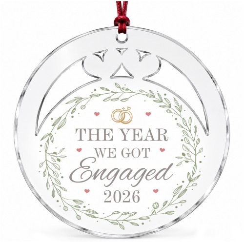 Personalised Engagement Christmas Bauble For Couples Personalised Engagement Christmas Bauble For Couples