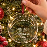 Personalised Engagement Christmas Bauble For Couples Personalised Engagement Christmas Bauble For Couples