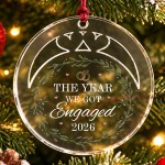 Personalised Engagement Christmas Bauble For Couples Personalised Engagement Christmas Bauble For Couples
