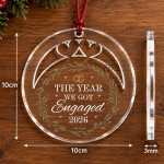 Personalised Engagement Christmas Bauble For Couples Personalised Engagement Christmas Bauble For Couples