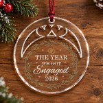 Personalised Engagement Christmas Bauble For Couples Personalised Engagement Christmas Bauble For Couples