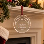 Personalised Engagement Christmas Bauble For Couples Personalised Engagement Christmas Bauble For Couples