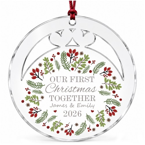 Personalised Our First Christmas Together Bauble Tree Decoration