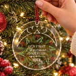 Personalised Our First Christmas Together Bauble Tree Decoration