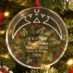 Personalised Our First Christmas Together Bauble Tree Decoration