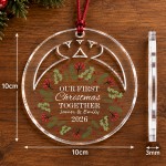 Personalised Our First Christmas Together Bauble Tree Decoration
