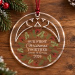 Personalised Our First Christmas Together Bauble Tree Decoration