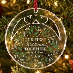 Personalised First Christmas Together Tree Decoration Bauble