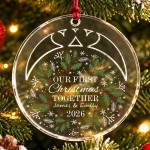Personalised First Christmas Together Tree Decoration Bauble