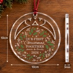 Personalised First Christmas Together Tree Decoration Bauble