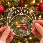 Personalised First Christmas Together Tree Decoration Bauble