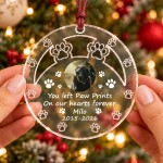 Personalised Pet Memorial Christmas Bauble with Photo Dog Cat