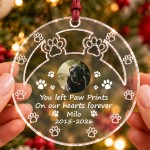 Personalised Pet Memorial Christmas Bauble with Photo Dog Cat