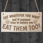 Funny Wooden Hanging Plaque for Home Kitchen Friends