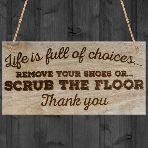 Life Is Full Of Choices Hanging Plaque Wooden Gift Funny