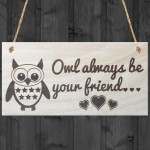 Owl Always Be Your Friend Novelty Friendship Cute Plaque Gift