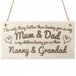 Mum Dad Nanny & Grandad Shabby Chic Plaque Gift Sign