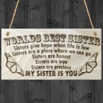 My Sister Is You Plaque Worlds Best Sister Sign Present Gift