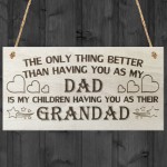 My Children Having You As Their Grandad Love Gift Plaque Sign