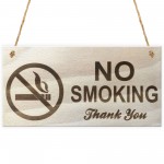 No Smoking Thank You Smoking Area Garden Pub Plaque Wooden Sign