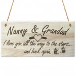 Nanny & Grandad Love To The Stars & Back Wooden Plaque