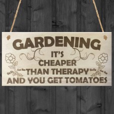 /"Gardening well trimmed bush/" funny wooden sign gift hanging plaque a bit rude