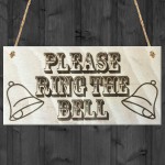 Please Ring The Bell Wooden Hanging Shabby Chic Gift Sign