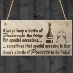 Prosecco Special Occasions Novelty Wooden Hanging Plaque Gift