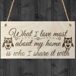Love About My Home Wooden Hanging Plaque Gift Sign