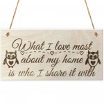 Love About My Home Wooden Hanging Plaque Gift Sign