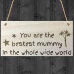 Bestest Mummy In The World Wooden Hanging Plaque Love Gift Sign