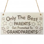 Only The Best Parents Get Promoted To Grandparents Plaque Sign
