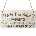 Only The Best Parents Get Promoted To Grandparents Plaque Sign