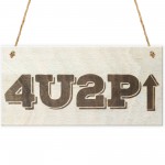 For You To Pee Novelty Wooden Hanging Bathroom Toilet Plaque