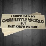 My Own Little World Wooden Freestanding Novelty Plaque 