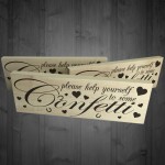 Help Yourself To Confetti Freestanding Wooden Plaque Wedding 