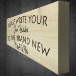 Good Wishes New Mr & Mrs Wooden Freestanding Plaque Wedding Sign