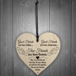 True Friends Are Here Forever Wooden Hanging Heart